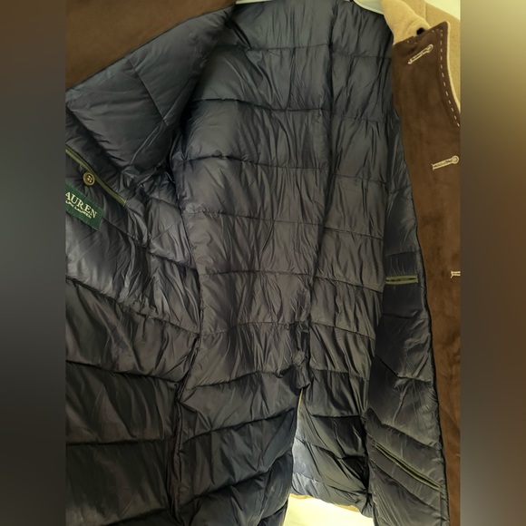 Lauren Ralph Lauren Men's Wool Blend Down/Feather Camel Coat - Picture 7 of 16